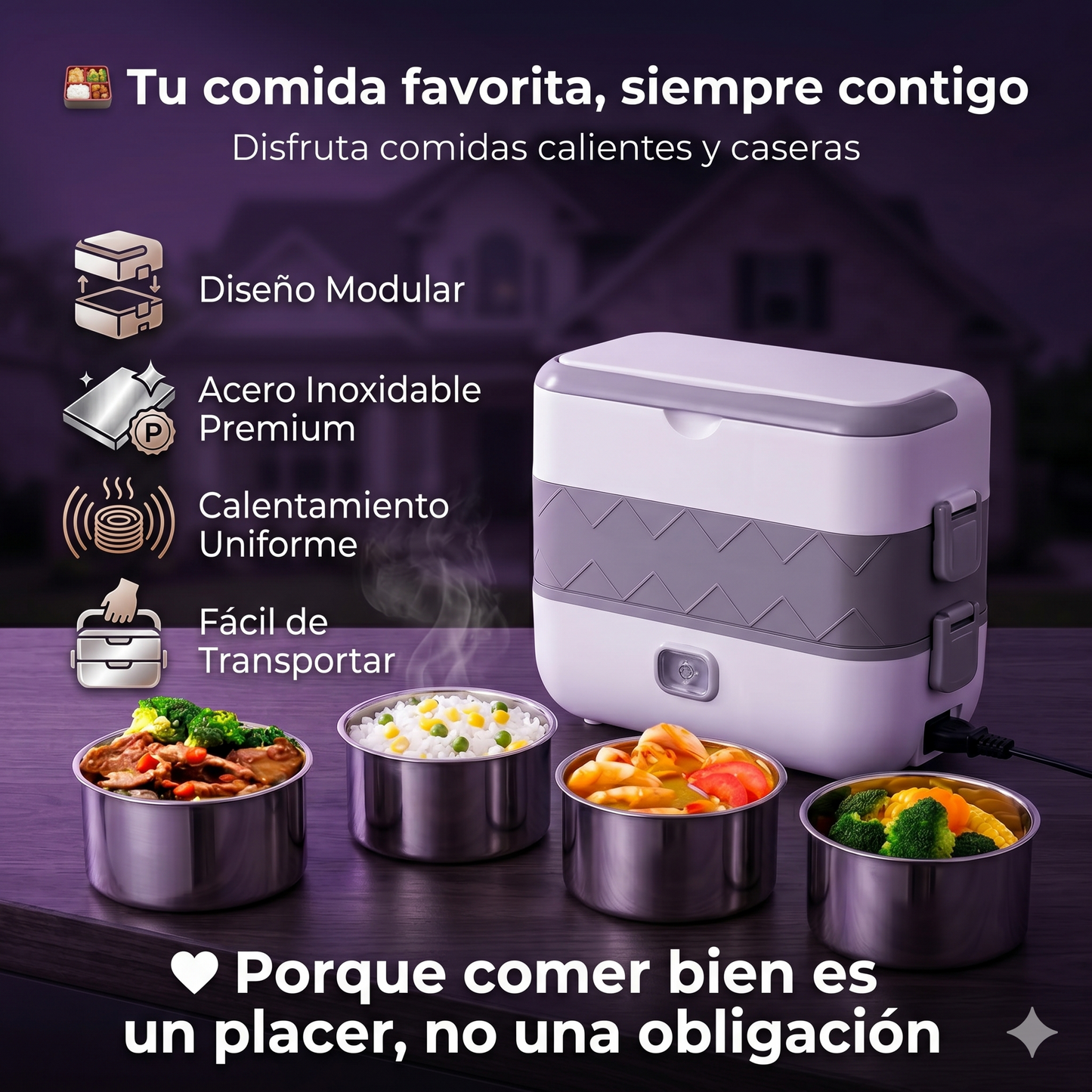 LONCHERA ELÉCTRICA MULTIFUNCIONAL 2 NIVELES®